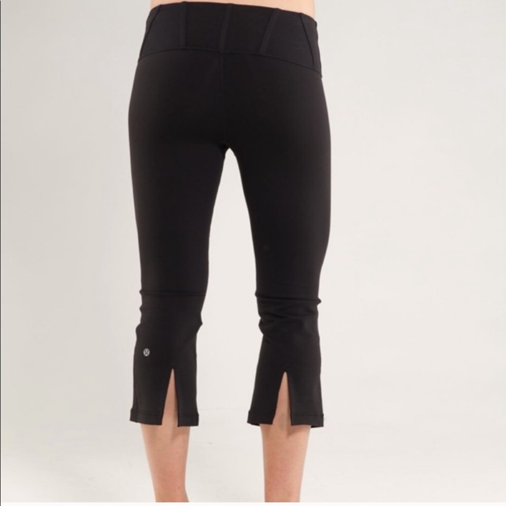 Lululemon Tadasana Crop Slit Pants in Black